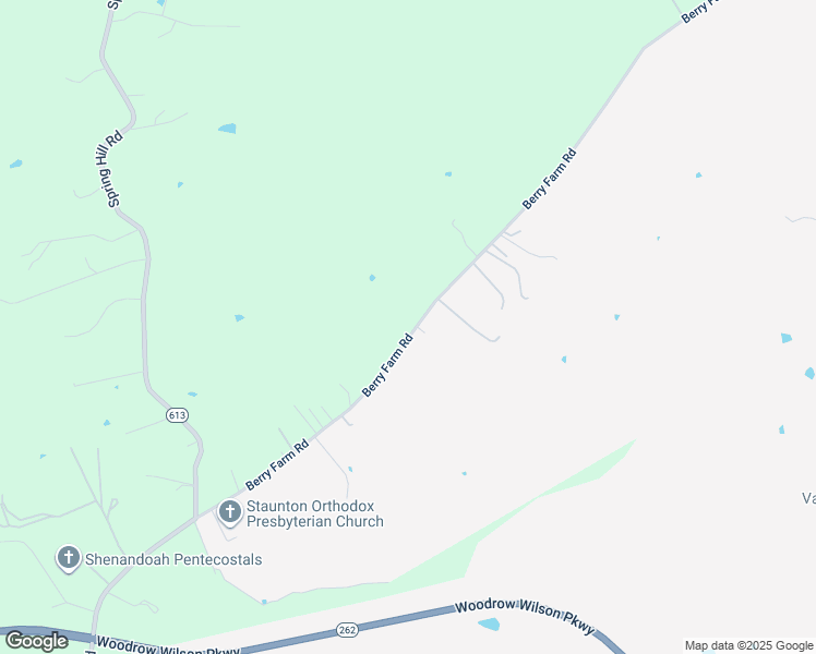 map of restaurants, bars, coffee shops, grocery stores, and more near 114 Berry Farm Road in Staunton