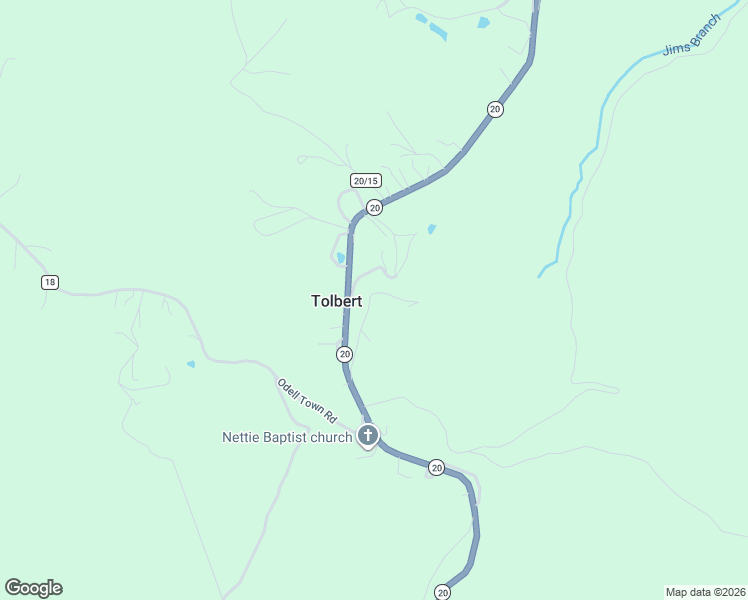 map of restaurants, bars, coffee shops, grocery stores, and more near 166 Twins Lane in Nettie