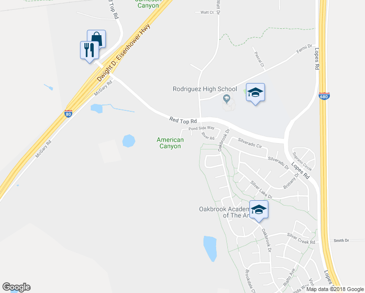 map of restaurants, bars, coffee shops, grocery stores, and more near 532 Channel Court in Fairfield