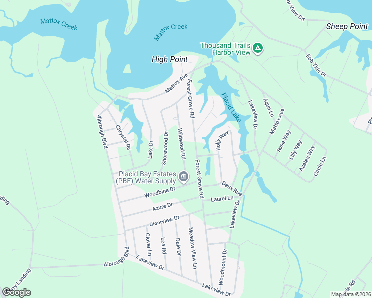 map of restaurants, bars, coffee shops, grocery stores, and more near 168 Wildwood Road in Colonial Beach