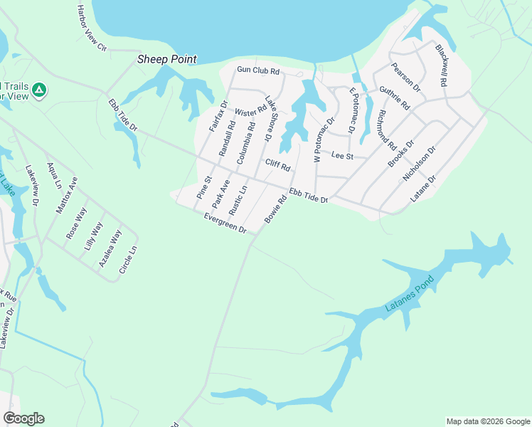 map of restaurants, bars, coffee shops, grocery stores, and more near 1523 Bowie Road in Colonial Beach