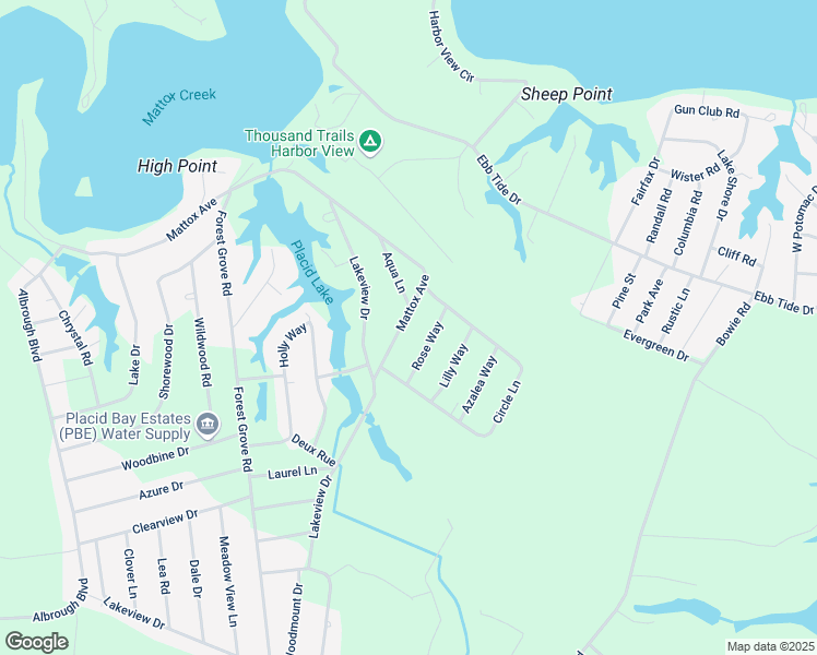 map of restaurants, bars, coffee shops, grocery stores, and more near 1051 Mattox Avenue in Colonial Beach