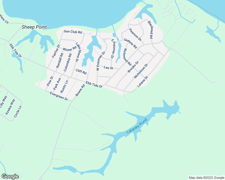 map of restaurants, bars, coffee shops, grocery stores, and more near 70 Latane Drive in Colonial Beach