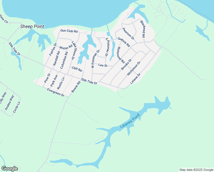 map of restaurants, bars, coffee shops, grocery stores, and more near 70 Latane Drive in Colonial Beach