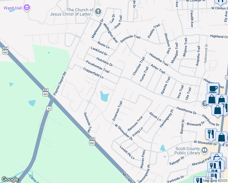 map of restaurants, bars, coffee shops, grocery stores, and more near 205 Redding Road in Georgetown