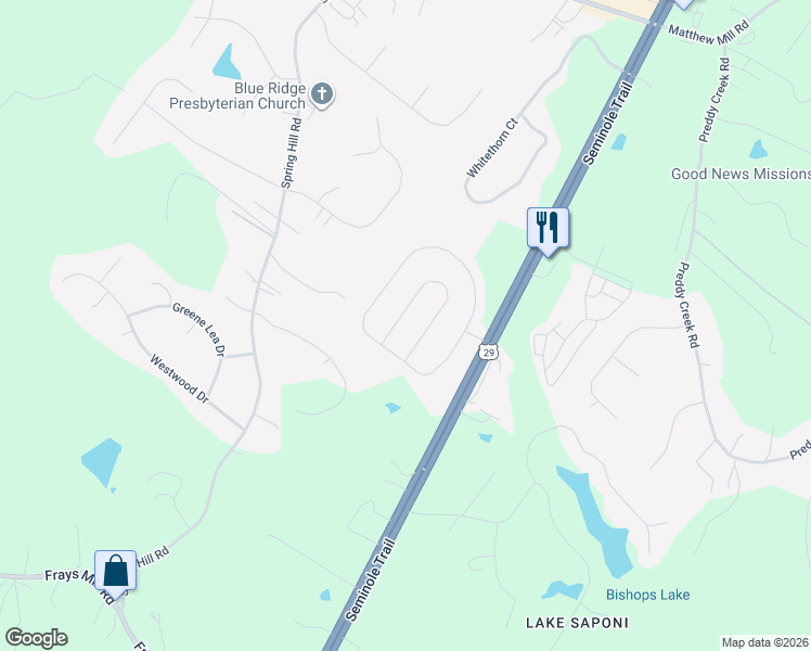 map of restaurants, bars, coffee shops, grocery stores, and more near 311 Elizabeth Drive in Ruckersville
