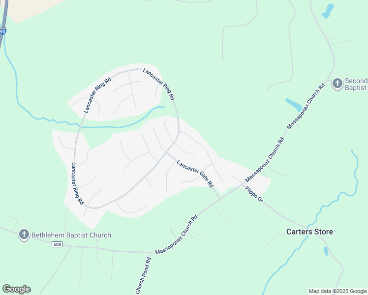 map of restaurants, bars, coffee shops, grocery stores, and more near 8709 New Castle Court in Fredericksburg