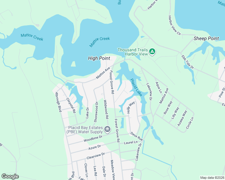 map of restaurants, bars, coffee shops, grocery stores, and more near 820 Forest Grove Road in Colonial Beach