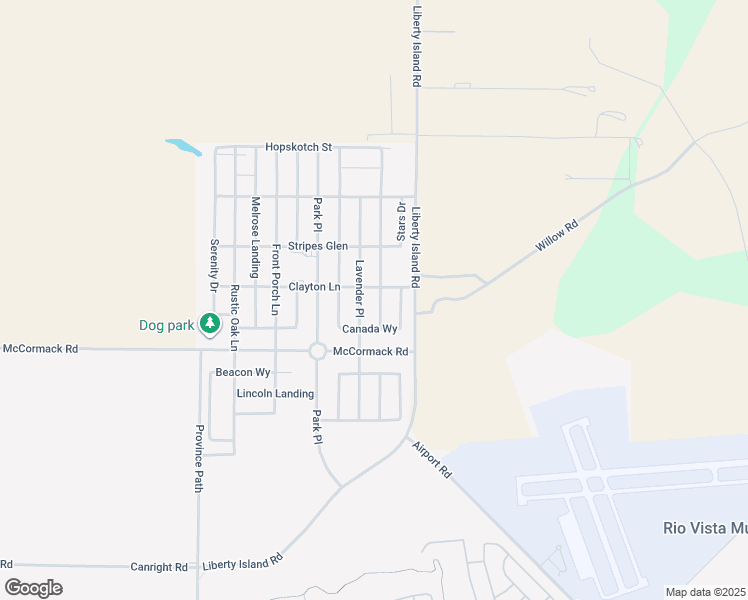 map of restaurants, bars, coffee shops, grocery stores, and more near 2071 Revival Lane in Rio Vista