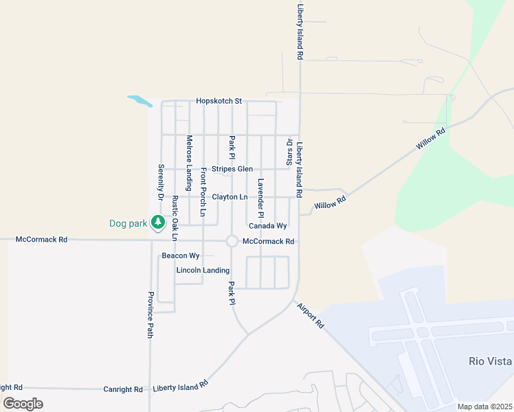 map of restaurants, bars, coffee shops, grocery stores, and more near 2071 Lavender Place in Rio Vista