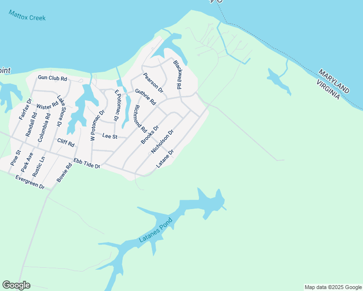 map of restaurants, bars, coffee shops, grocery stores, and more near 436 Latane Drive in Colonial Beach