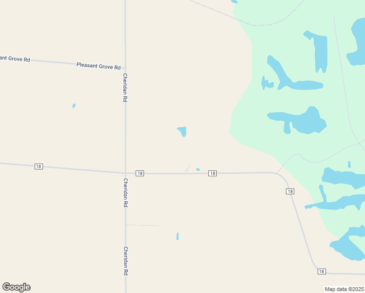 map of restaurants, bars, coffee shops, grocery stores, and more near 8943 County Road 18 in Baldwin