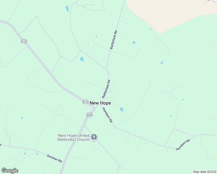 map of restaurants, bars, coffee shops, grocery stores, and more near 647 Battlefield Road in New Hope