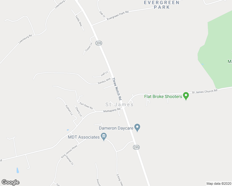 map of restaurants, bars, coffee shops, grocery stores, and more near 19399 Three Notch Road in Lexington Park