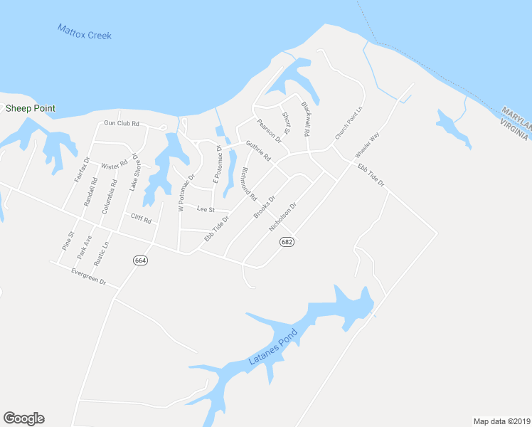 map of restaurants, bars, coffee shops, grocery stores, and more near 202 Brooks Drive in Colonial Beach