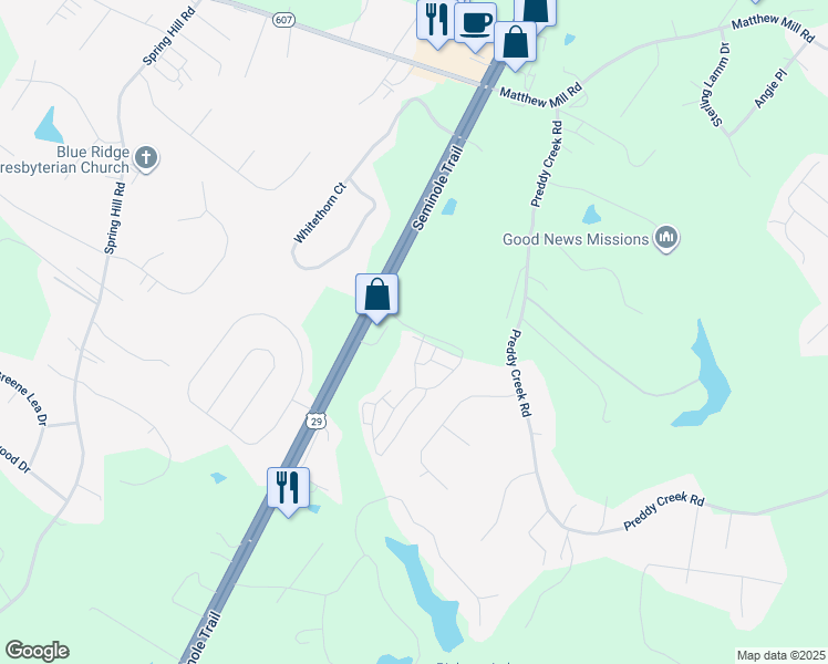 map of restaurants, bars, coffee shops, grocery stores, and more near 100 Terrace Greene Circle in Barboursville