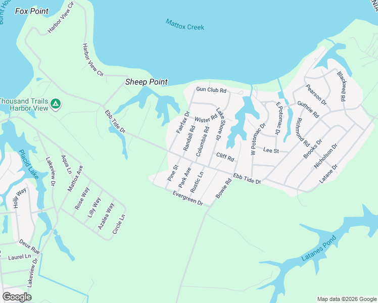 map of restaurants, bars, coffee shops, grocery stores, and more near 32 Randall Road in Colonial Beach