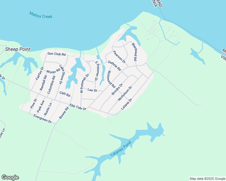 map of restaurants, bars, coffee shops, grocery stores, and more near 187 Brooks Drive in Colonial Beach