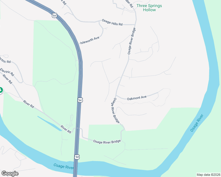 map of restaurants, bars, coffee shops, grocery stores, and more near Arrowhead Dr in Eldon