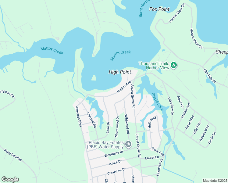 map of restaurants, bars, coffee shops, grocery stores, and more near 219 Mattox Avenue in Colonial Beach
