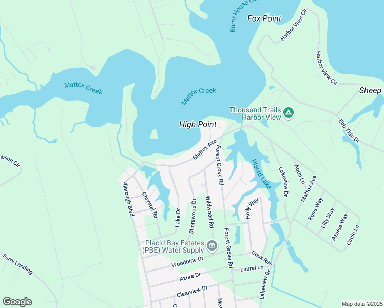 map of restaurants, bars, coffee shops, grocery stores, and more near 241 Mattox Avenue in Colonial Beach