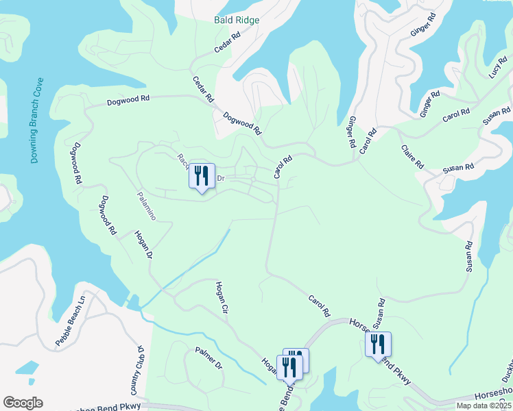 map of restaurants, bars, coffee shops, grocery stores, and more near 23 Laguna Drive in Lake Ozark