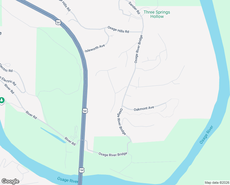 map of restaurants, bars, coffee shops, grocery stores, and more near Arrowhead Drive in Eldon