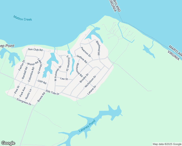 map of restaurants, bars, coffee shops, grocery stores, and more near 298 Brooks Drive in Colonial Beach