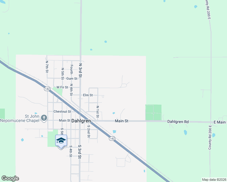 map of restaurants, bars, coffee shops, grocery stores, and more near 202 Fir Street in Dahlgren