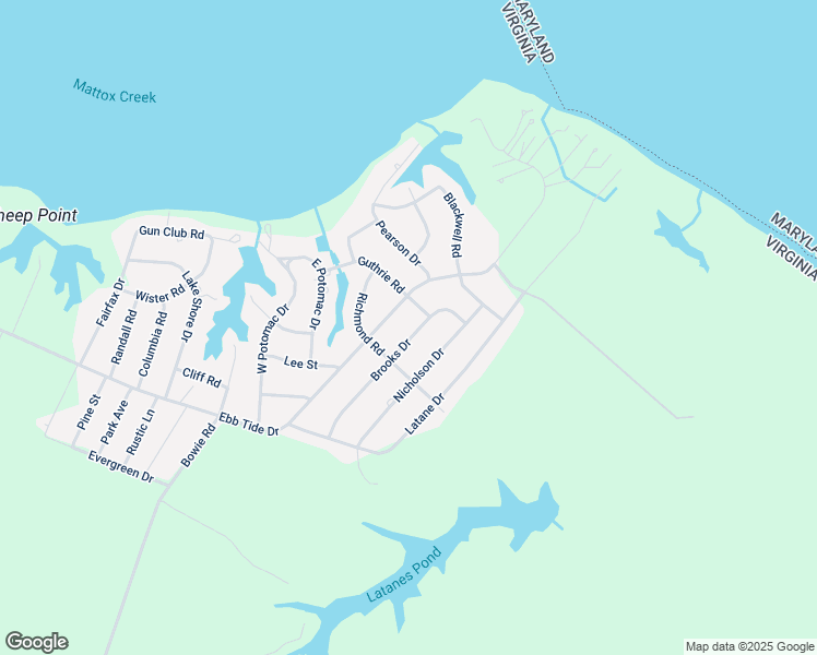map of restaurants, bars, coffee shops, grocery stores, and more near 291 Brooks Drive in Colonial Beach
