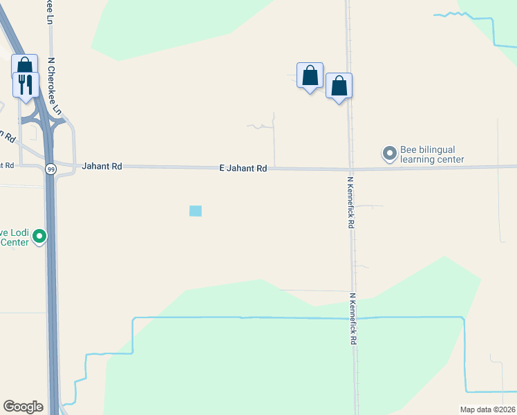 map of restaurants, bars, coffee shops, grocery stores, and more near 5550 East Jahant Road in Galt