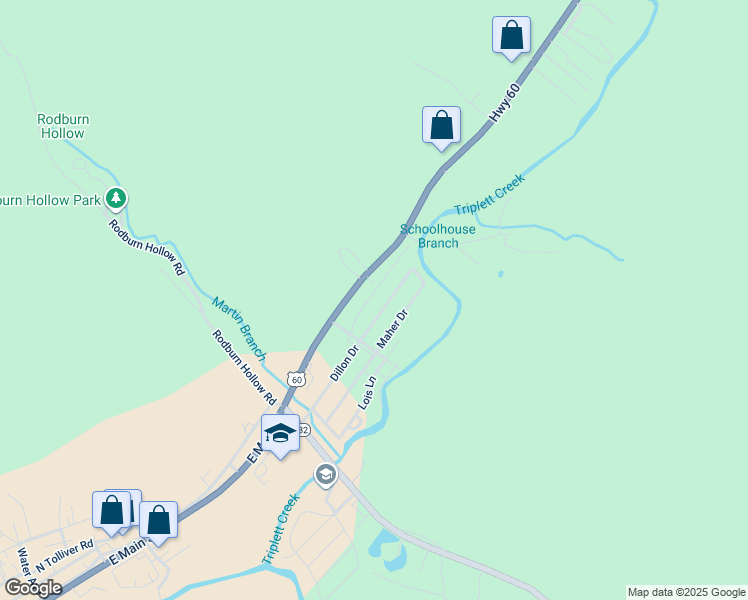 map of restaurants, bars, coffee shops, grocery stores, and more near 113 Justin Drive in Morehead