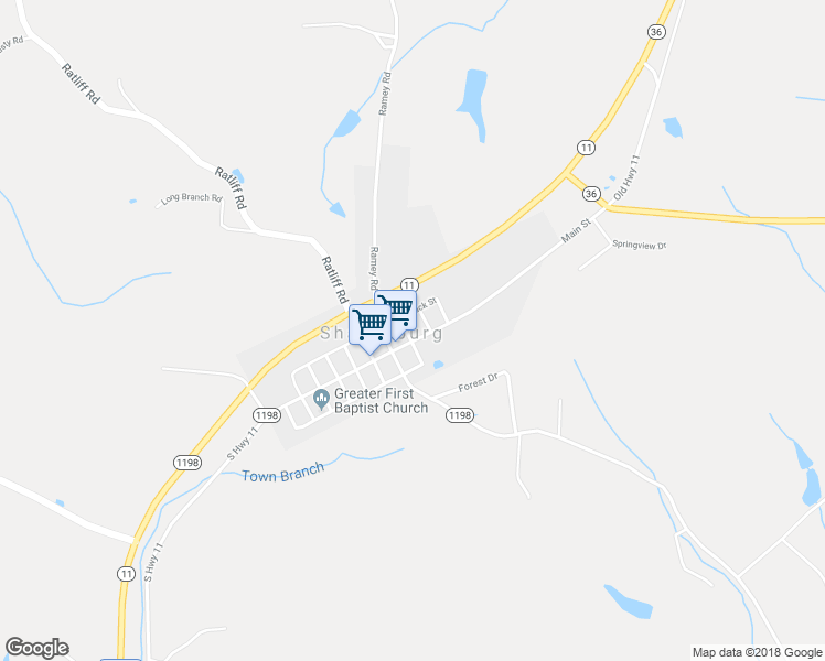 map of restaurants, bars, coffee shops, grocery stores, and more near 489 Main Street in Sharpsburg