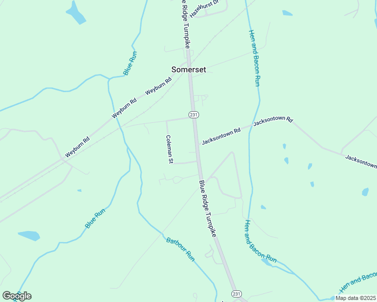 map of restaurants, bars, coffee shops, grocery stores, and more near 14480 Blue Ridge Turnpike in Somerset