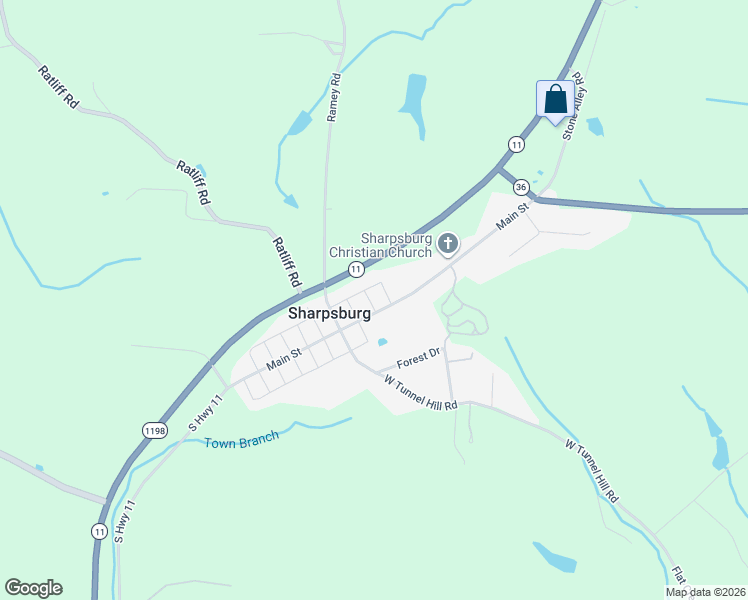 map of restaurants, bars, coffee shops, grocery stores, and more near 489 Main Street in Sharpsburg