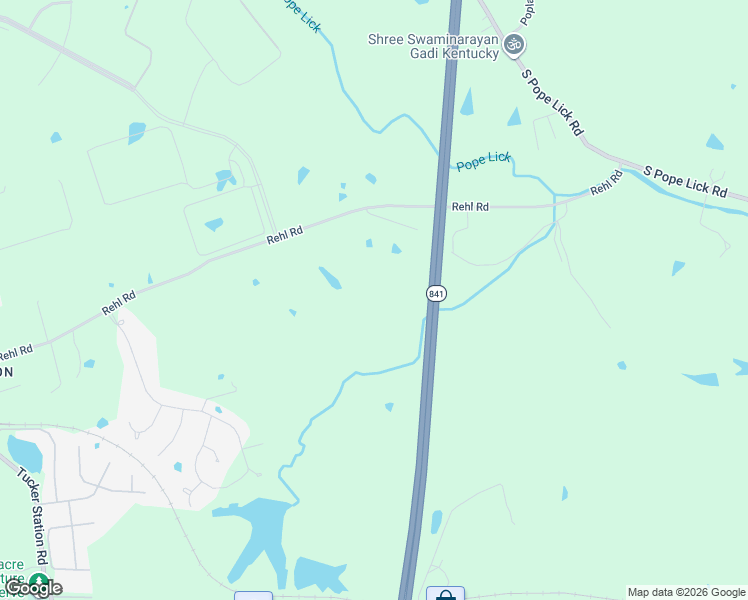 map of restaurants, bars, coffee shops, grocery stores, and more near 13208 Rehl Road in Louisville