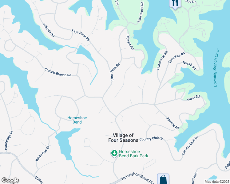 map of restaurants, bars, coffee shops, grocery stores, and more near 700 Crow Road in Lake Ozark