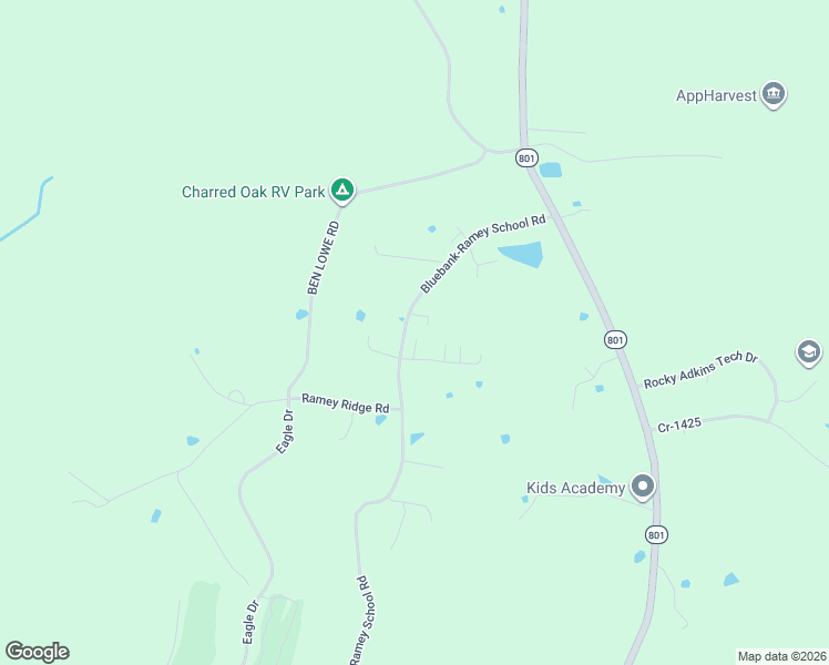 map of restaurants, bars, coffee shops, grocery stores, and more near 420 Bluebank-Ramey School Road in Morehead