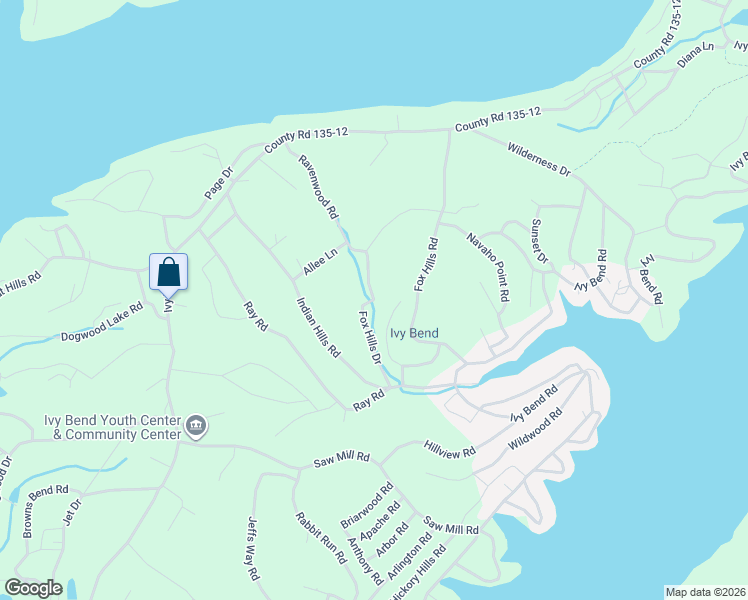 map of restaurants, bars, coffee shops, grocery stores, and more near Fox Hills Drive in Morgan County