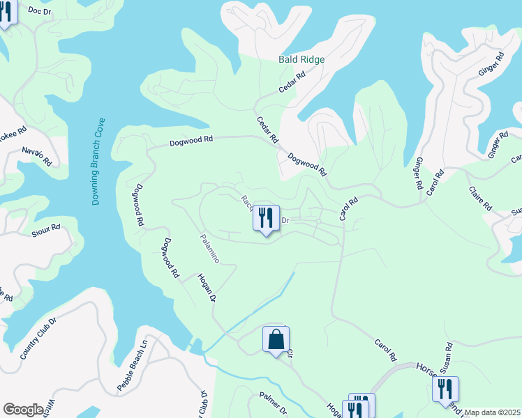 map of restaurants, bars, coffee shops, grocery stores, and more near 153 Costa del Sol Drive in Lake Ozark