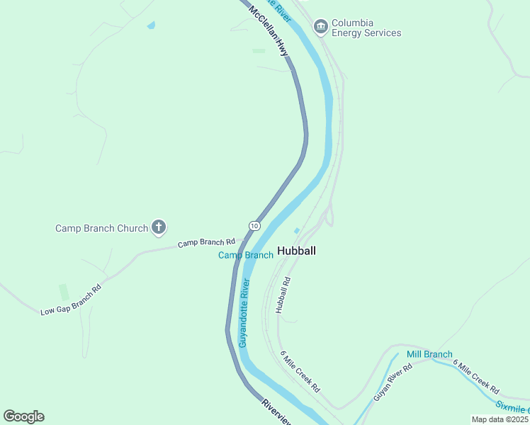 map of restaurants, bars, coffee shops, grocery stores, and more near McClellan Highway in Branchland