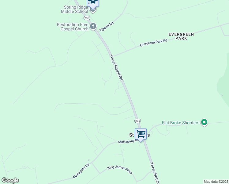 map of restaurants, bars, coffee shops, grocery stores, and more near in Lexington Park