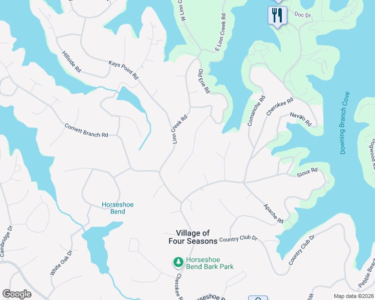 map of restaurants, bars, coffee shops, grocery stores, and more near 236-504 Linn Creek Rd in Lake Ozark