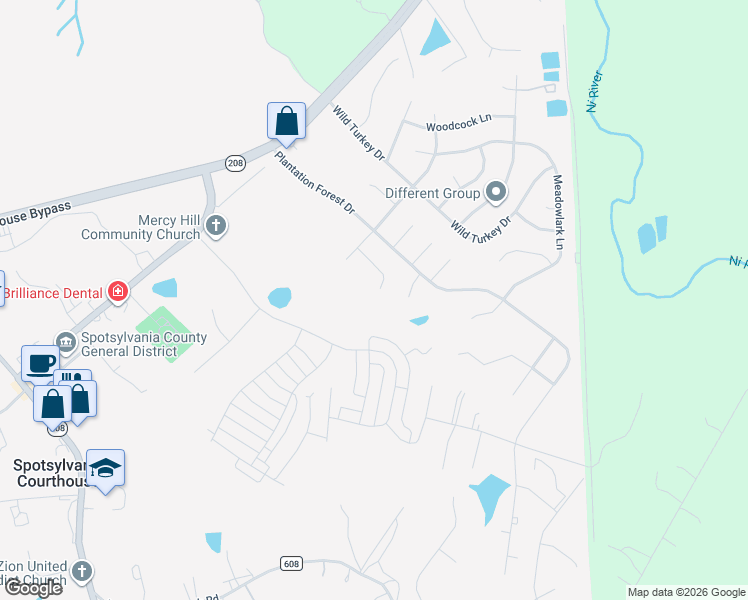 map of restaurants, bars, coffee shops, grocery stores, and more near 6900 Lunette Lane in Spotsylvania Courthouse