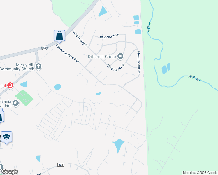 map of restaurants, bars, coffee shops, grocery stores, and more near 6810 Plantation Forest Drive in Spotsylvania