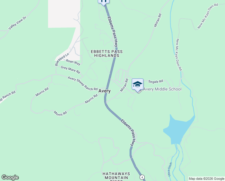 map of restaurants, bars, coffee shops, grocery stores, and more near in Avery