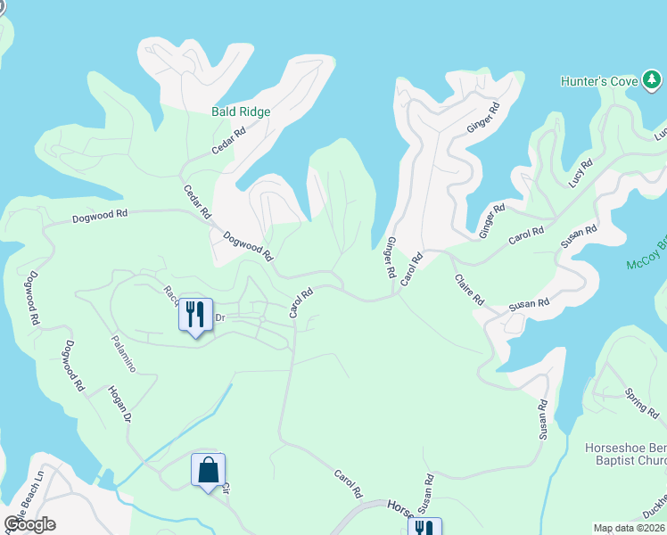 map of restaurants, bars, coffee shops, grocery stores, and more near 2-98 Madeira Cove Road in Lake Ozark