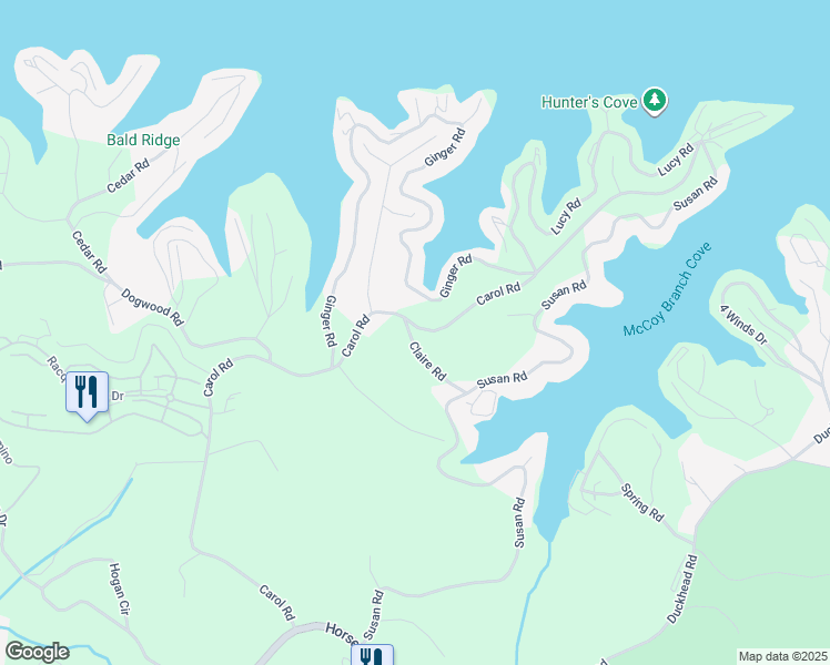 map of restaurants, bars, coffee shops, grocery stores, and more near 1192 Carol Road in Lake Ozark