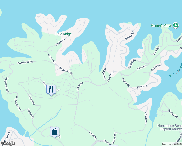 map of restaurants, bars, coffee shops, grocery stores, and more near 2 Madeira Cove Road in Lake Ozark