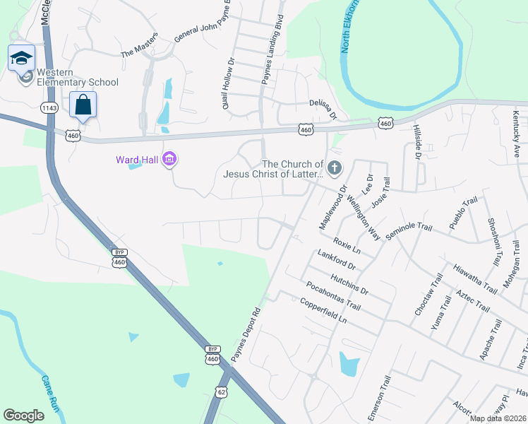 map of restaurants, bars, coffee shops, grocery stores, and more near 111 Mcclelland Springs Drive in Georgetown
